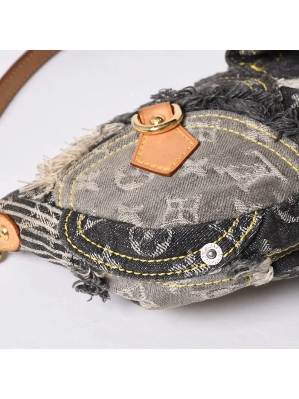 Louis Vuitton Monogram Denim Pouch Black